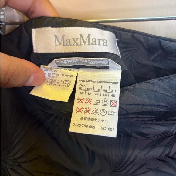 MaxMara Palm Leaf Jacquard Weave Print Structured Skirt Suit Set - Picture 11 of 15